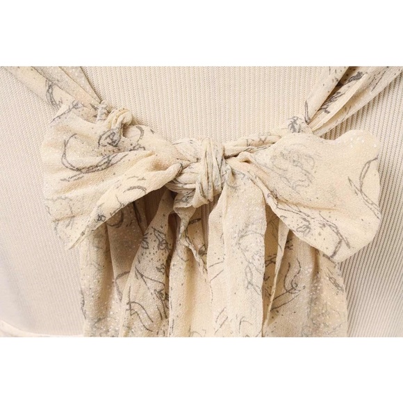 BARBARA HULANICKI x TOPSHOP Blush Beige Face Graphic Pink Silk Mini Dress Size 4 - Picture 5 of 8